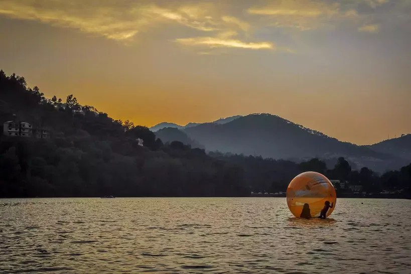 Water Zorbing in Nainital