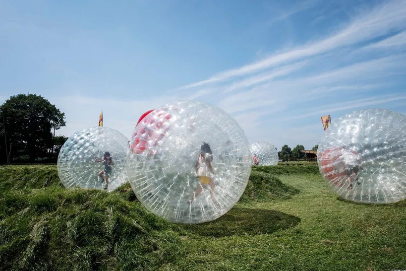 Zorbing in Khajjiar