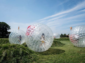 Zorbing in Khajjiar