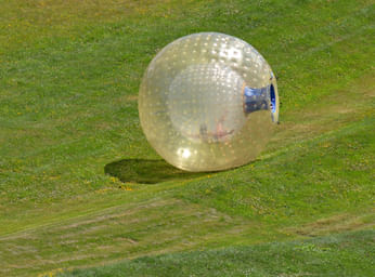 Zorbing in Solang Valley